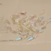 Gotas de color puntiagudas 3*10mm forma de semilla de melón tridimensional para uñas broca de uñas hielo transparente aurora rojo grande forma de taladro