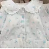 Pijama de conejo con ribete de encaje para mujer, conjunto de dos piezas de verano con pantalones cortos de manga corta, ropa casual para el hogar adecuada para niñas, se puede usar fuera