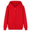 Suéter con cremallera y forro de terciopelo para otoño e invierno, cárdigan con capucha, abrigo de suéter con capucha grueso y holgado, logo de workwear, personalizado, venta al por mayor