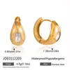 Pendientes Circulares Elegantes y Silenciosos de Acero Inoxidable con Circonita, Accesorios para Orejas con un Toque de Lujo Ligero y Sensación de Alta Gama, Joyería Transfronteriza de Acero de Titanio que No se Desvanece para Mujeres
