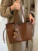 Yuezi 2026 Otoño/Invierno Nueva Bolsa de Gran Capacidad Bolso Tote de Color Sólido Retro Bolso de Mano/Hombro Casual de Moda para el Trabajo