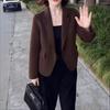24990 Da Ai Mei Yi Yuan 2026 Otoño Nuevo Blazer de Lana Moderno de Corte Entallado para Mujeres Menudas