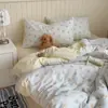 Conjunto de cama de algodão de quatro peças Classe A, modelo novo 2026, inclui lençol de cima, lençol com elástico, capa de edredom e conjunto de três peças para dormitórios estudantis