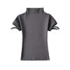 Senso de Design Francês Europeu e Americano Meninas Quentes Feminino Manga Curta Feminino Puro Sexy Slim-fit Camisa Base Camiseta Top