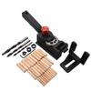 Wm10 Pinza de Posicionamiento y Limitación para Perforación en Madera, Dispositivo de Posicionamiento, Kit de Anillos Limitadores para Brocas de 3-12 mm, Carpintería DIY