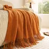 Manta color blanco roto con una textura suave y lisa de estilo francés, manta tejida, manta para aire acondicionado, chal, camino de cama, manta decorativa, manta para sofá, manta de cobertura