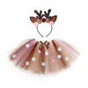 Nueva Falda Tutú de Tul para Niñas | Set de Falda Esponjosa para Actuación de Danza y Disfraz de Reno