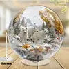 Impresión Plana Transfronteriza 2D Plano Rotación de 360 Grados Escena de Nieve Casa de Pingüinos Decoración de Escritorio Interior y Exterior Festival