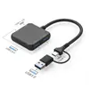 Estação de acoplamento tipo c transfronteiriça hub mini usb-c multifuncional USB 3.0HUB divisor um para quatro