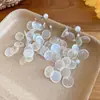 Aretes de Borla de Perla de Zirconia de Aguja de Plata Aretes Casuales Retro con Temperamento Moda para Mujer Diseño de Nicho de Aretes Elegantes
