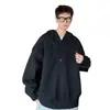 Suéter de Punto con Capucha de Color Puro de Gama Alta para Hombre Otoño e Invierno Gama Alta Estilo Americano Cleanfit Guapo Casual Tendencia en Suéteres