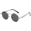 Gafas de Sol Redondas Estilo Retro Steampunk, Gafas de Sol Personalizadas de Moda de Gama Alta, Gafas de Sol Antiviento UV Estilo Urbano Hip-Hop