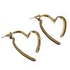 Aretes de Amor Metálicos con Aguja de Plata S925, Pendientes Simples Estilo Frío, Sentido Avanzado, Nicho Francés, Otoño e Invierno, Aretes Combinables