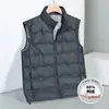 Chaleco de Plumas Otoño e Invierno para Hombre Enbu, Chaleco sin Mangas 80% Plumón de Pato Blanco Transfronterizo, Abrigo Cálido Estilo Pareja