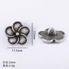 Venta caliente transfronteriza: botón turquesa retro, accesorios de aleación, botón de amor con flor DIY, accesorios de Amazon
