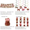 Accesorios Populares de Amazon con Estampado de Leopardo y Temática de Cerezas para Decoración de Fiestas, Montaje de Atmósfera de Cumpleaños, Accesorios para Fotos