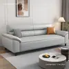 Sofá de couro genuíno nórdico simples de três lugares para apartamento pequeno sala de estar dupla escritório em casa moderno combinação de arte em couro
