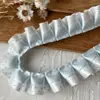 Accesorios de encaje de lunares azules forma de corazón materiales diy decoración accesorios para dobladillo volantes plisados cinta