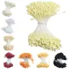 Transfronterizo 2 mm Aproximadamente 400 Piezas 170 Centros de Flor Mate Núcleo de Flor Flor Artificial Estambres de Yeso Rosa Lirio Materiales