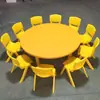 Mesa de Jardín de Infancia Familia Niños Aprendiendo Pintura Bebé Escribiendo Juguete Redondo Entrenamiento Tutoría Clase Mesa de Plástico
