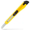Cuchillo Utilitario Deli 2052 Cuchillo de Papel Pequeño Cuchillo Hecho a Mano Cuchillo Afilado Papelería para Estudiantes Venta al por Mayor Azul Amarillo