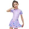 Shuizhuangyuan Roupa de Banho Infantil Meninas Meia-Idade Estilo Esportivo Maiô Saia Peça Única Celebridade da Internet Águas Termais Roupas de Banho para Águas Termais