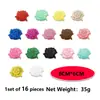 Patch de Bordado de Flor Rosa com Glitter Novo Estilo Patch Floral com Adesivo Termocolante para Decoração de Jaquetas, Sapatos e Malas
