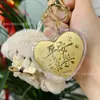 Llavero Dorado Corazón Trébol de Cuatro Hojas Princesa Amuleto de Buena Suerte Oro Puro 999 Peluche Año del Caballo Colgante Regalo Mayoreo