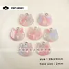 Pingente de Gatinho Fofo DIY Charme Artesanal com Contas Corrente de Celular Bolsa Material para Pendurar Acetato Acessórios de Joia Decoração