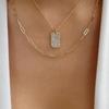 Colar com Pingente de Cristal Banhado a Ouro Atacado Transfronteiriço Nova Moda Acessórios de Diamante Linha Grossa Fotografia de Rua Retro Corrente de Suéter para Mulheres