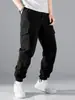 2026 Amazon Verão Masculino Estilo Americano Versátil Moda Multi-Bolsos Rua Casual Calças Cargo Largas Atacado