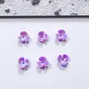 Decorações para Nail Art Flor de Três Pétalas Aurora 3D 6mm Flor Artificial Flor Seca Iridescente Acessórios para Unhas Materiais DIY Feitos à Mão