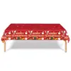 Nuevo Mantel Temático para Fiesta Navideña Rojo Papá Noel Reno Decoración Festiva Infantil Mantel Desechable