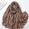 Bufanda de Seda Estampada con Sello Dorado de Algas para Comercio Exterior Transfronterizo Impresión en Vivo Otoño e Invierno Unisex Versátil Bufanda Cálida Chal