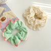 Goma para el pelo de niña con encaje de doble capa resistente, accesorio para el pelo de encaje fresco y delicado para niñas, coletero de princesa floral