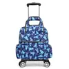 Bolsa de viaje mini plegable ultraligera al por mayor, bolsa de carrito pequeña universal con ruedas portátil, caja de tela para viaje de abordaje
