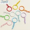 Llavero Redondo Lacado de Color Caramelo Engrosado con Cierre de Langosta DIY para Bolso Funda de Audífonos Accesorios para Llaveros Joyería