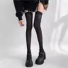 Medias Blancas con Tirantes para Mujer, Calcetines Finos de Verano Hasta la Rodilla/Muslo, Calcetines Largos Blancos de Seda Sexy Pura Deseo Estilo Jk, Tubo Alto