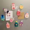 Ímã de geladeira de prato com personagem fofo adesivo magnético acrílico com palavras de bênção personalizadas ímã de texto cor de doce ímã