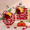 Decoración de Personaje Feliz 3D Set de Panal para Compromiso y Boda, Regalo de Mesa para Sala de Estar para Recién Casados, Set de Decoración para Habitación de Boda