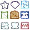 Molde para sándwich de corte de pan de dibujos animados DIY, molde para cortar tostadas en relieve, rompecabezas de bola de arroz Bento, molde para pan de cachorro