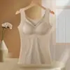 Roupa íntima térmica de fleece explosivo para senhoras, veludo dupla face, sem costura, espessada, não desgasta, sutiã, colete base para barriga