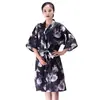 Bata de peluquería ropa de cliente de barbería servicio al cliente de salón de belleza moda salón de peluquería corte de pelo permanente tinte kimono marca de moda
