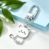 Llavero creativo de acero inoxidable con forma de gatito de dibujos animados, superventas, sencillo y a la moda, para parejas de gatos.