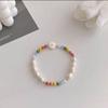 Pulsera de Cuentas de Crema de Macarón Pulsera de Estrella de Amor Dulce Lindo Diseño de Nicho Accesorios para Novia
