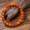 Pulsera Original de Fábrica Vintage de Hueso de Yak con Mantra de Seis Sílabas Xizang DIY Cuentas de Oración Vintage Rosario de Mano