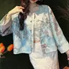 Abrigo de otoño con bordado de cuentas estilo chino Wanlai para mujer, un top de lujo ligero, moderno y único para este otoño