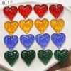 Mori pequeño fresco semitransparente textura cóncava-convexa amor diy accesorios de resina aretes accesorios para el cabello material para carcasa de teléfono móvil venta al por mayor