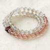 Pulsera de Cristal de Fresa 6MM Piedra Lunar gris dos anillos regalo para novia novia fresco delicado librito rojo Estilo caliente