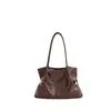 Bolso Tote de Cuero Suave de Alta Gama Vintage de Gran Capacidad para Mujer, Nuevo Otoño 2026 Versátil Bolso de Hombro/Axila para Viajes Diarios